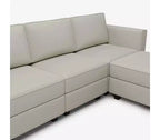 Canapé-lit modulaire Belffin en velours avec rangement (9 assises + 9 côtés)