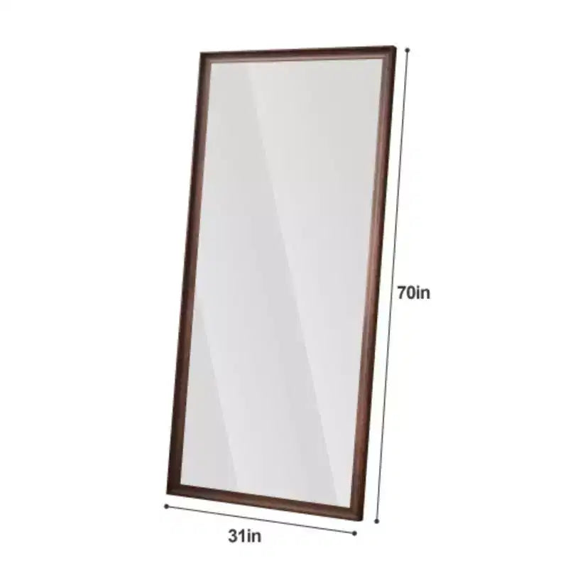 Miroir mural en faux bois : Pleine longueur vintage, élégant, grand et haut - Décoration d'intérieur moderne