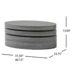 Table basse rotative 32W, ovale, noire - Merax