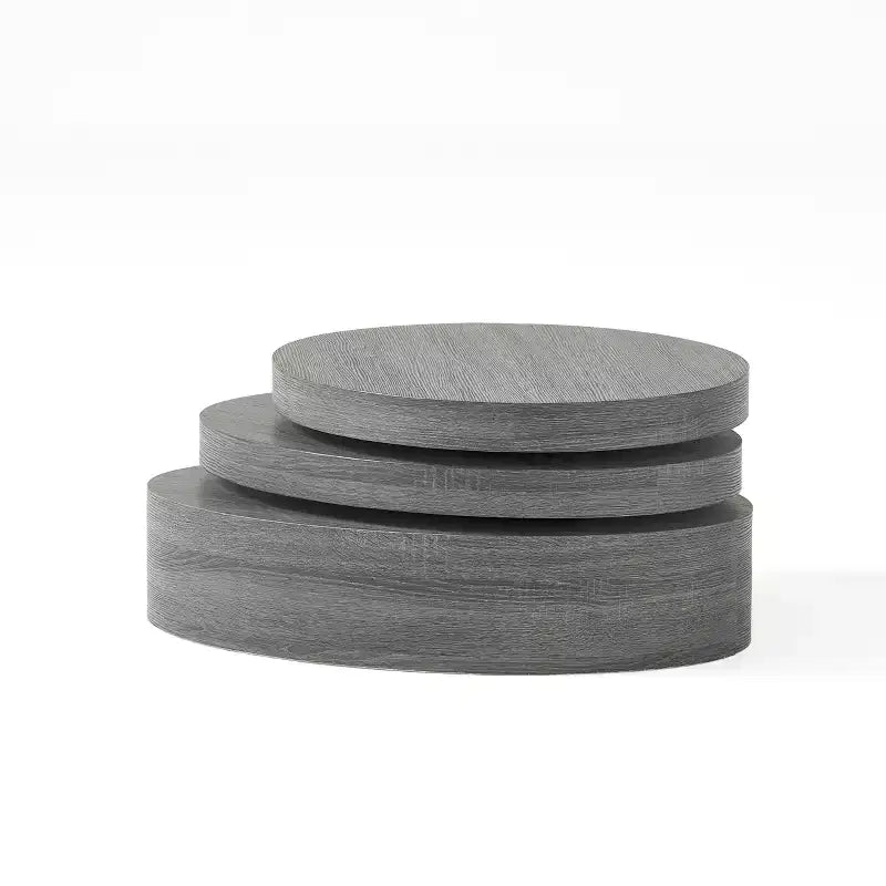 Table basse rotative 32W, ovale, noire - Merax