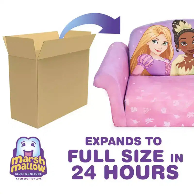Marshmallow Furniture Canapé-lit en mousse compressible 2 en 1 pour enfants