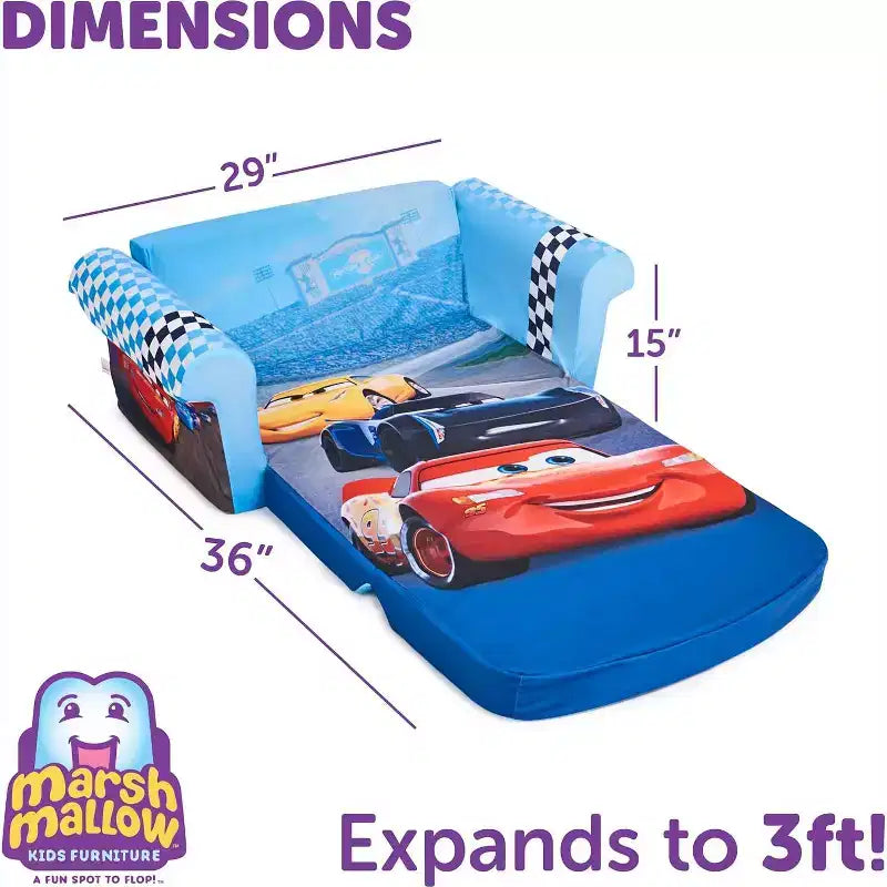 Marshmallow Furniture Canapé-lit en mousse compressible 2 en 1 pour enfants