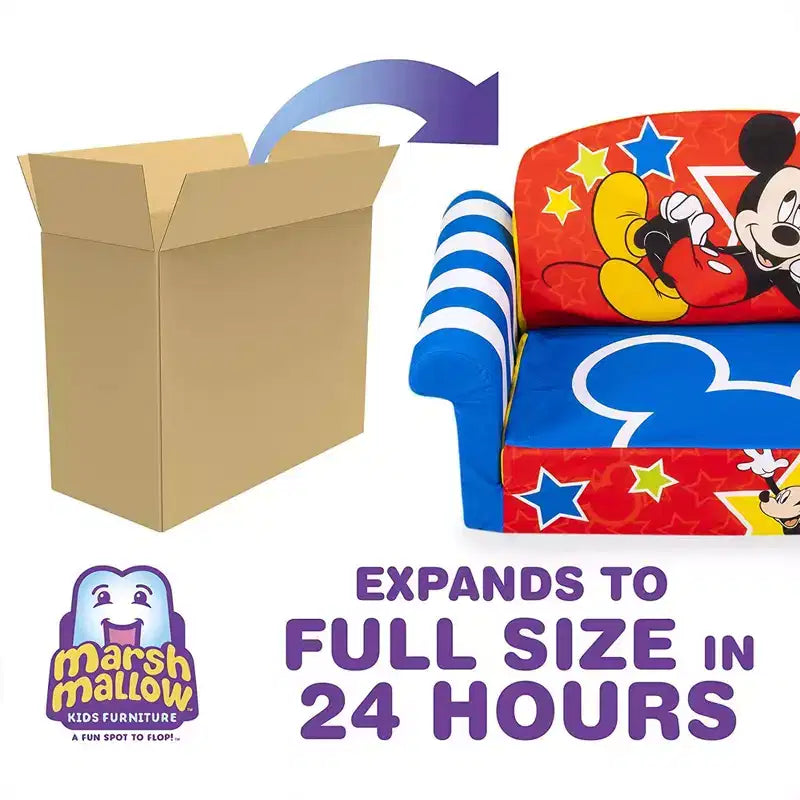 Marshmallow Furniture Canapé-lit en mousse compressible 2 en 1 pour enfants