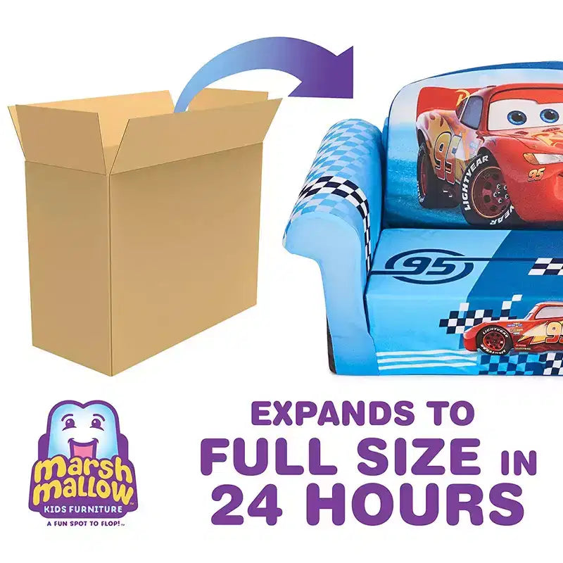 Marshmallow Furniture Canapé-lit en mousse compressible 2 en 1 pour enfants