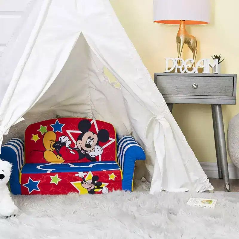 Marshmallow Furniture Canapé-lit en mousse compressible 2 en 1 pour enfants
