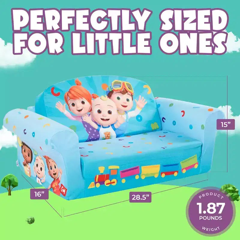 Marshmallow Furniture Canapé-lit en mousse compressible 2 en 1 pour enfants