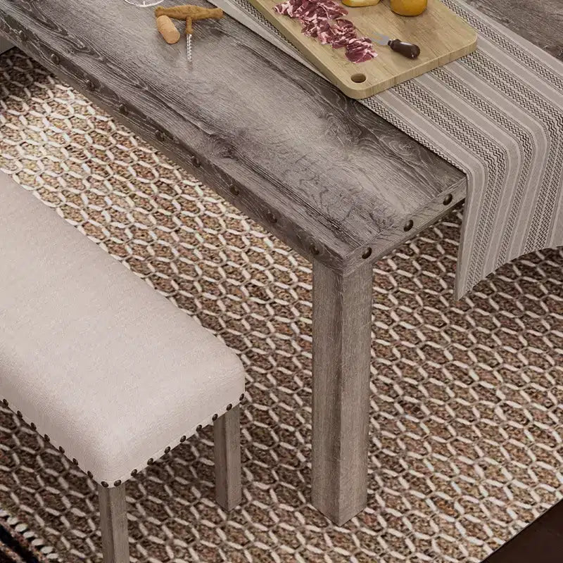 Banc de salle à manger rustique rembourré, banc de table à manger pour chambre à coucher, salle à manger, salon, entrée - Morden Fort