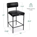 Best Choice Products Lot de 2 tabourets de comptoir en similicuir pour îlot de cuisine et salle à manger avec cadre en métal