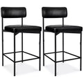 Best Choice Products Lot de 2 tabourets de comptoir en similicuir pour îlot de cuisine et salle à manger avec cadre en métal