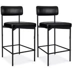 Best Choice Products Lot de 2 tabourets de comptoir en similicuir pour îlot de cuisine et salle à manger avec cadre en métal