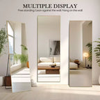 Grand miroir intégral JIONJOY 71x26 : Autoportant, mural, inclinable et suspendu pour tous vos besoins