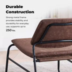 FERPIT Chaise d'appoint à cadre métallique, chaise longue de style minimaliste pour salon, chambre, bureau, appartement avec cadre en métal massif