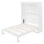 Lit escamotable Whisen Modern Design, se repliant dans une armoire avec étagères, qualité supérieure