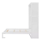Lit escamotable Whisen Modern Design, se repliant dans une armoire avec étagères, qualité supérieure