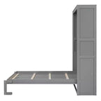 Lit escamotable Whisen Modern Design, se repliant dans une armoire avec étagères, qualité supérieure