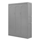 Lit escamotable Whisen Modern Design, se repliant dans une armoire avec étagères, qualité supérieure