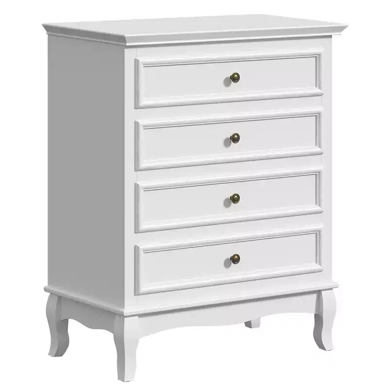 Commode Heynemo à 4 tiroirs, grande commode de rangement avec glissières à billes, idéale pour la chambre, le salon, le couloir, l'entrée.