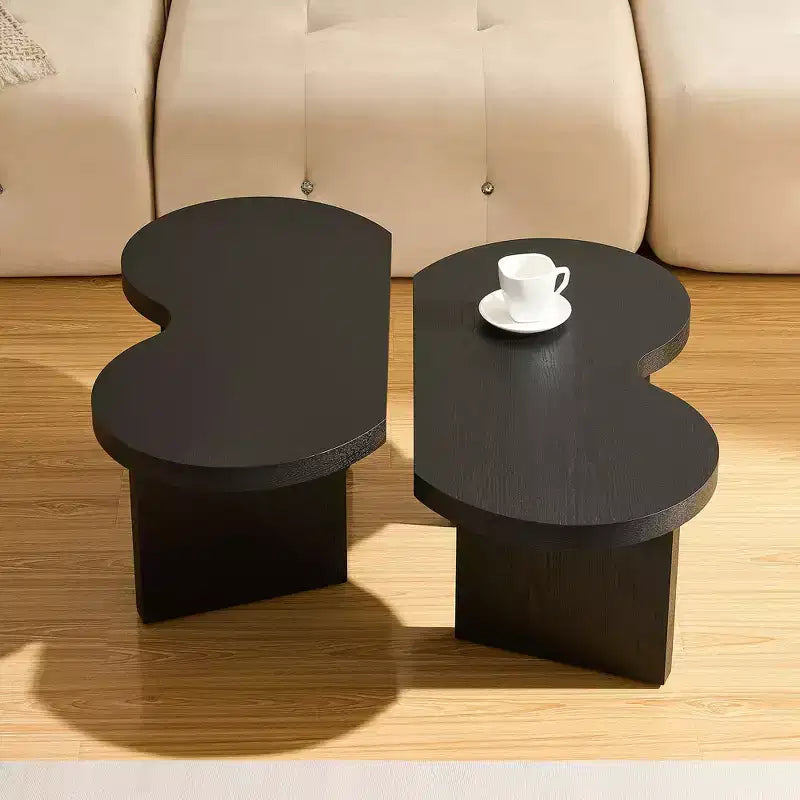Table Basse Papillon MAYEERTY en MDF Séparable en 2 Petites Tables pour Salon Chambre