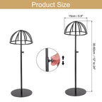 Présentoir de perruques/chapeaux antidérapant en acier inoxydable à hauteur réglable, Unique Bargains, 2 pièces