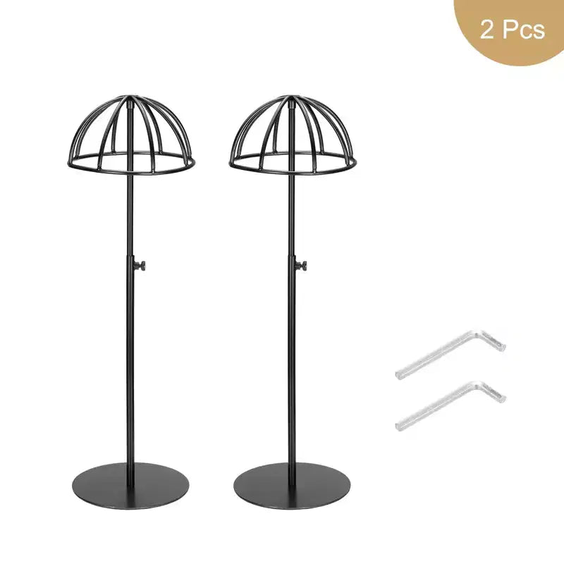 Présentoir de perruques/chapeaux antidérapant en acier inoxydable à hauteur réglable, Unique Bargains, 2 pièces