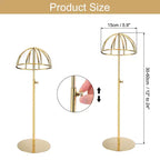Présentoir de perruques/chapeaux antidérapant en acier inoxydable à hauteur réglable, Unique Bargains, 2 pièces
