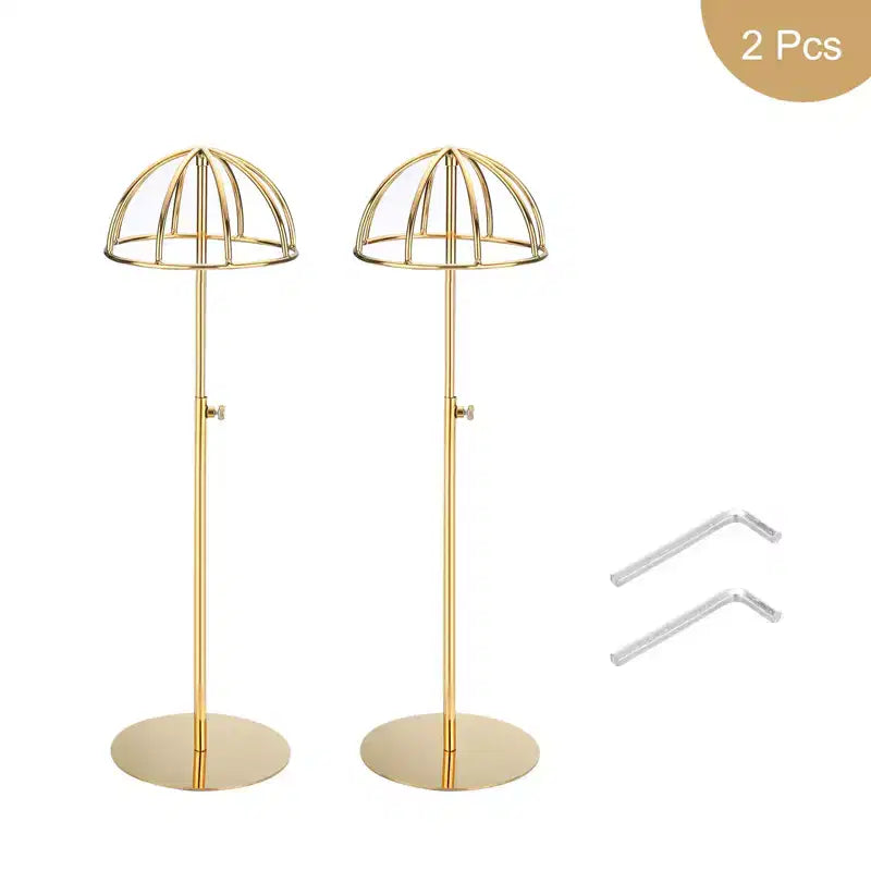 Présentoir de perruques/chapeaux antidérapant en acier inoxydable à hauteur réglable, Unique Bargains, 2 pièces