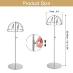 Présentoir de perruques/chapeaux antidérapant en acier inoxydable à hauteur réglable, Unique Bargains, 2 pièces