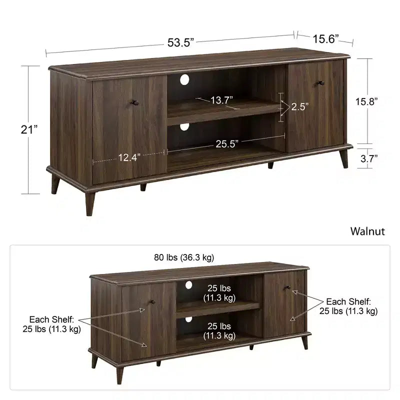 Meuble TV Farnsworth Ameriwood Home pour téléviseurs jusqu'à 55 pouces