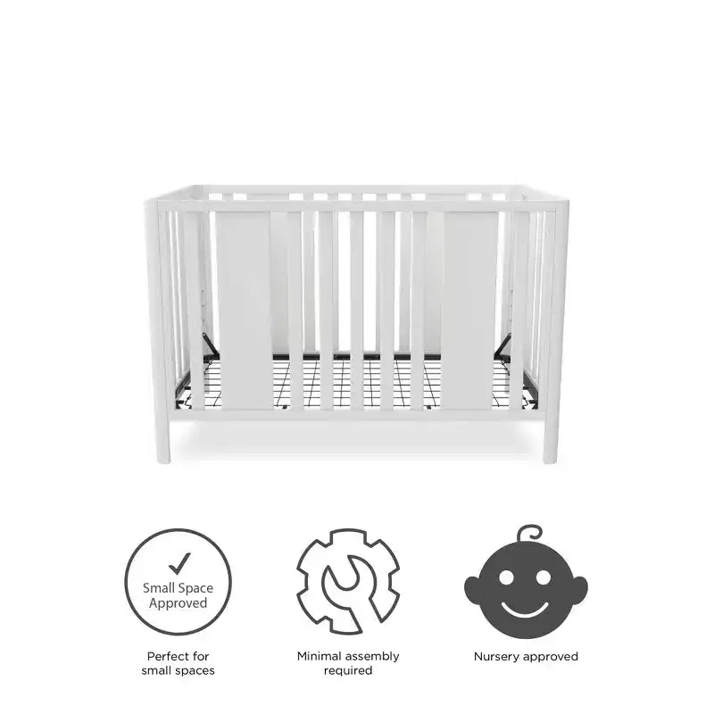 Max et Finn Crawford Lit de bébé évolutif 3-en-1 à barreaux courbés