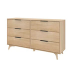 Commode à 6 tiroirs Plank+Beam avec poignées en laiton