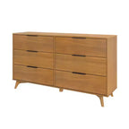 Commode à 6 tiroirs Plank+Beam avec poignées en laiton