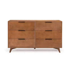 Commode à 6 tiroirs Plank+Beam avec poignées en laiton