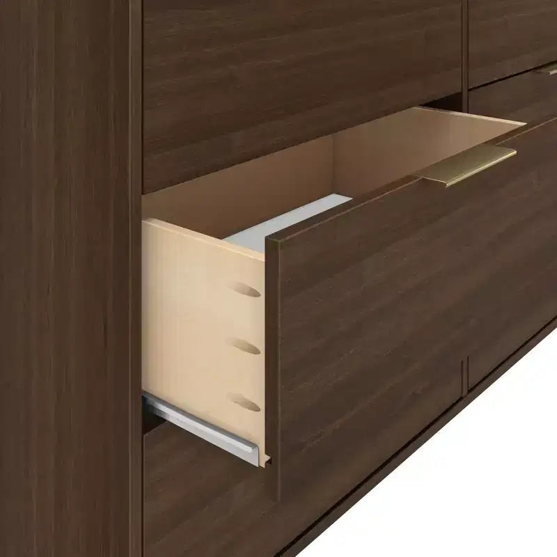 Commode à 6 tiroirs Plank+Beam avec poignées en laiton