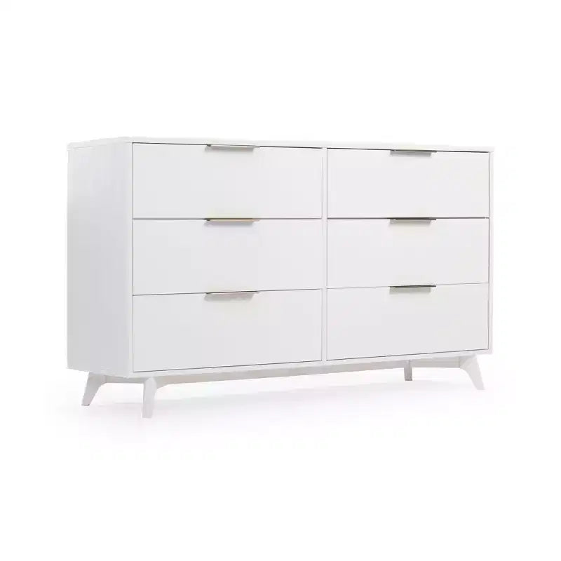 Commode à 6 tiroirs Plank+Beam avec poignées en laiton