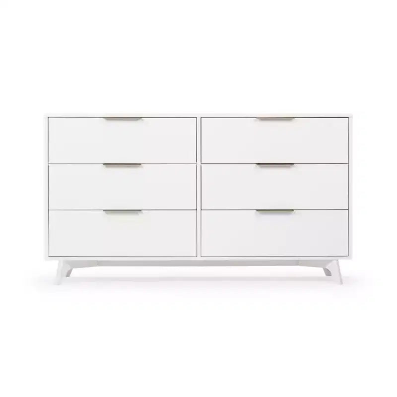 Commode à 6 tiroirs Plank+Beam avec poignées en laiton