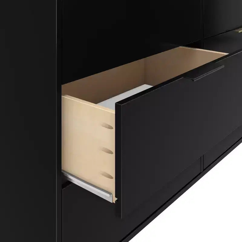 Commode à 6 tiroirs Plank+Beam avec poignées en laiton