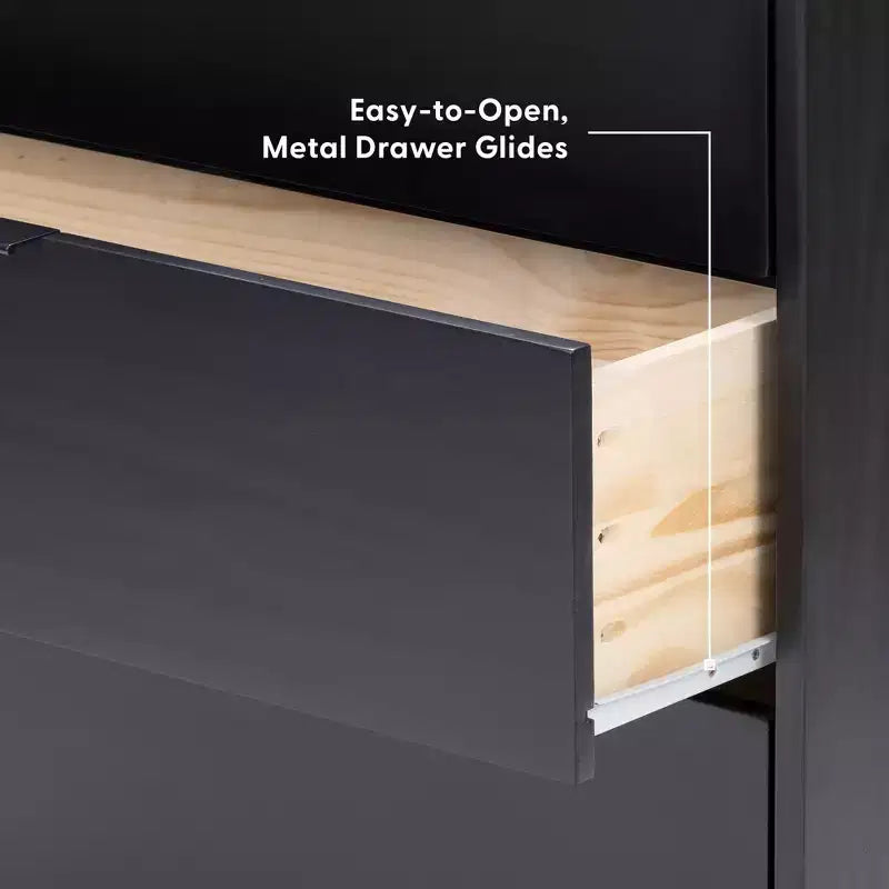 Commode à 6 tiroirs Plank+Beam avec poignées en laiton
