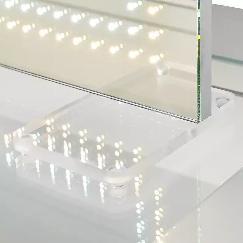 Miroir de courtoisie Impressions Vanity Stage Lite XL avec éclairage LED tricolore, design sans cadre en aluminium mince, miroir de table ou mural