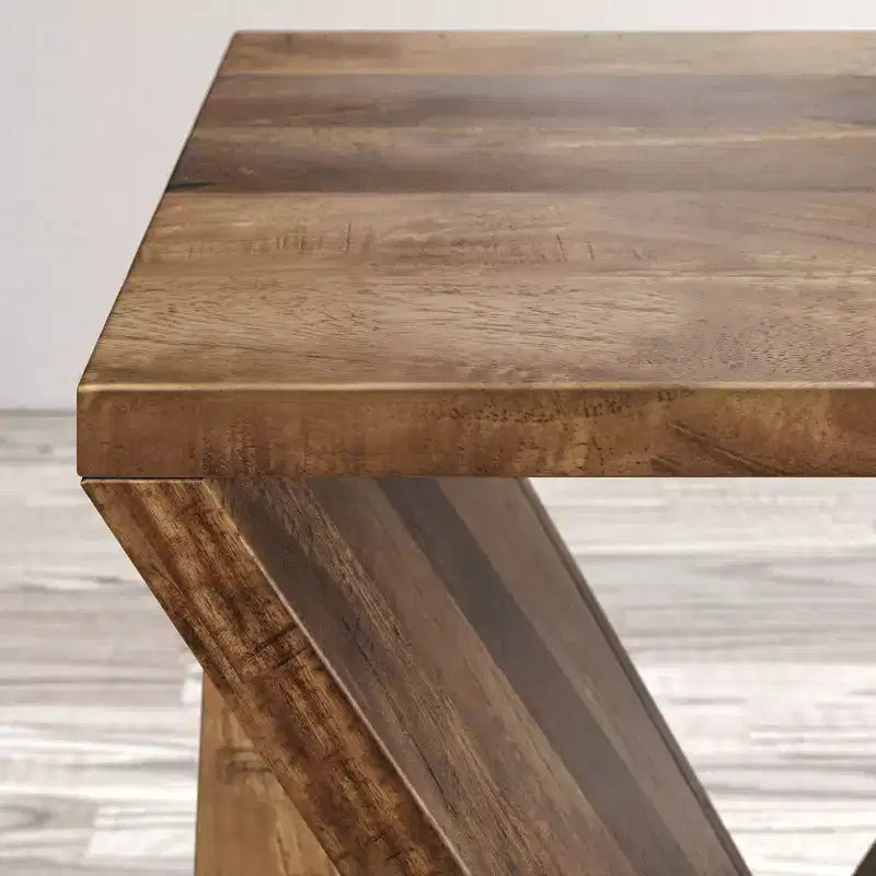 Jofran, table Jasper moderne inclinée en bois massif de manguier Global Archive - Doré