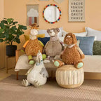 Pouf d'intérieur Mina Victory Lifestyle en jute tressé et coton, 50 x 50 x 30 cm, ivoire