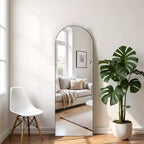 Miroir plein pied PexFix 71x31 Arch en bois massif, miroir au sol, noir