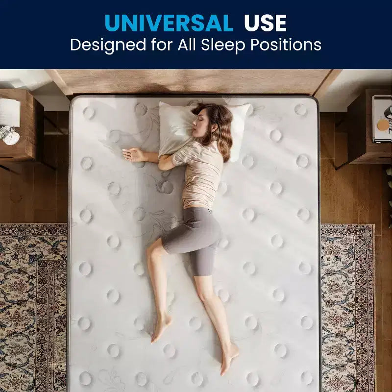 Matelas hybride Flash Furniture Dream Cooling Gel 10 po en mousse certifiée CertiPUR-US et à ressorts ensachés, matelas en boîte