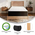 Matelas hybride Flash Furniture Dream Cooling Gel 10 po en mousse certifiée CertiPUR-US et à ressorts ensachés, matelas en boîte