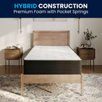 Matelas hybride Flash Furniture Dream Cooling Gel 10 po en mousse certifiée CertiPUR-US et à ressorts ensachés, matelas en boîte