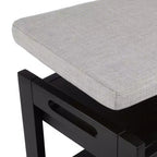 Banc à Chaussures, Étagère à Chaussures en Bois à 3 Niveaux avec Coussin Rembourré
