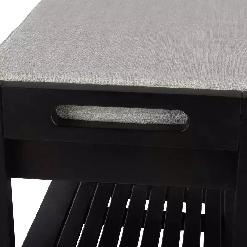 Banc à Chaussures, Étagère à Chaussures en Bois à 3 Niveaux avec Coussin Rembourré