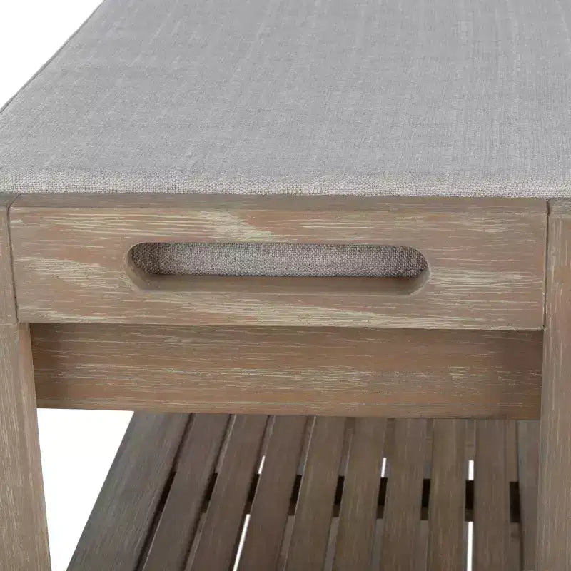 Banc à Chaussures, Étagère à Chaussures en Bois à 3 Niveaux avec Coussin Rembourré