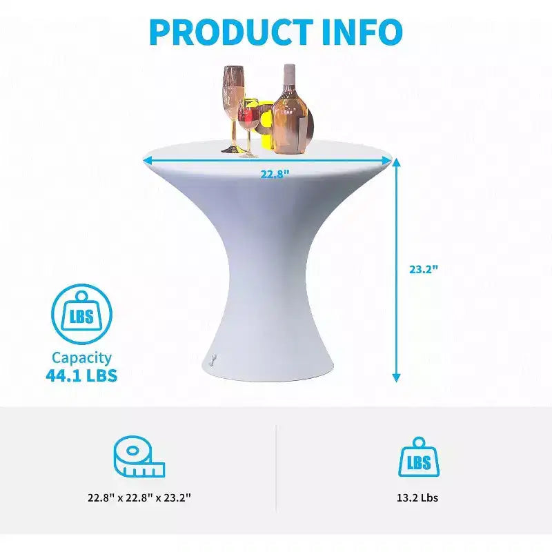 Mjkone 23 H Table de bar rechargeable d'intérieur pour pub à cocktails