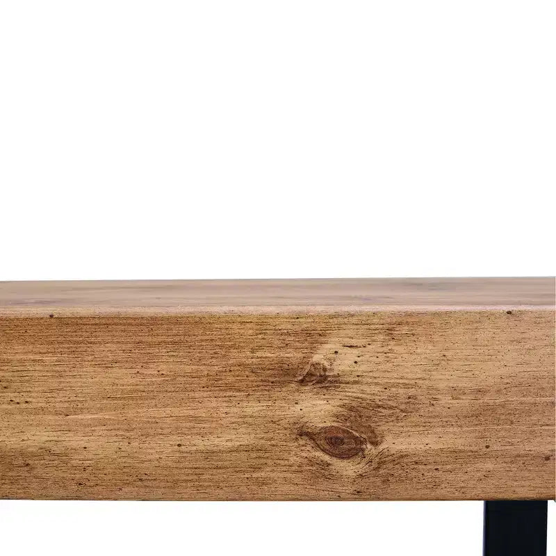 Banc à chaussures 59W, banc de salle à manger, banc de lit, banc d'entrée, banc de table de cuisine, lavage bois naturel+noir-ModernLuxe