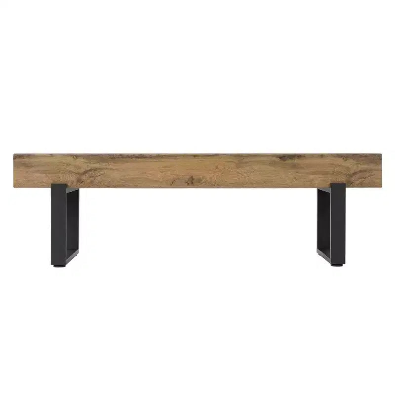 Banc à chaussures 59W, banc de salle à manger, banc de lit, banc d'entrée, banc de table de cuisine, lavage bois naturel+noir-ModernLuxe